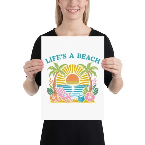 Beach Life Summer Poster – tropical beach wall art